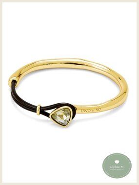 Gold Plated Silver Cuff Bracelet Handcrafted Spain Faceted Crystal
